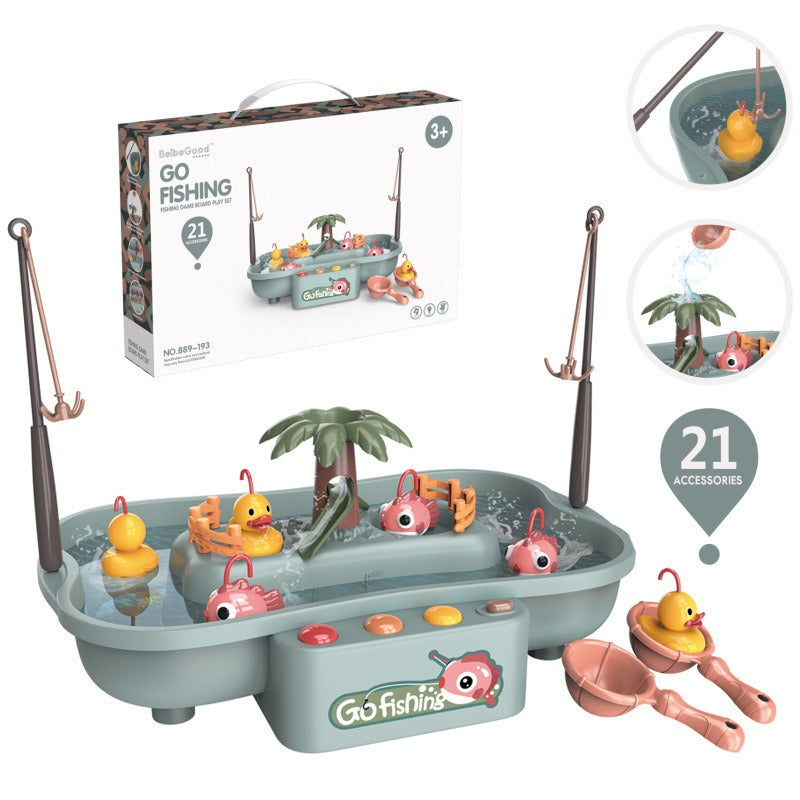 Fun Kids Fishing Game Set with Quacking Ducks - Luxicro