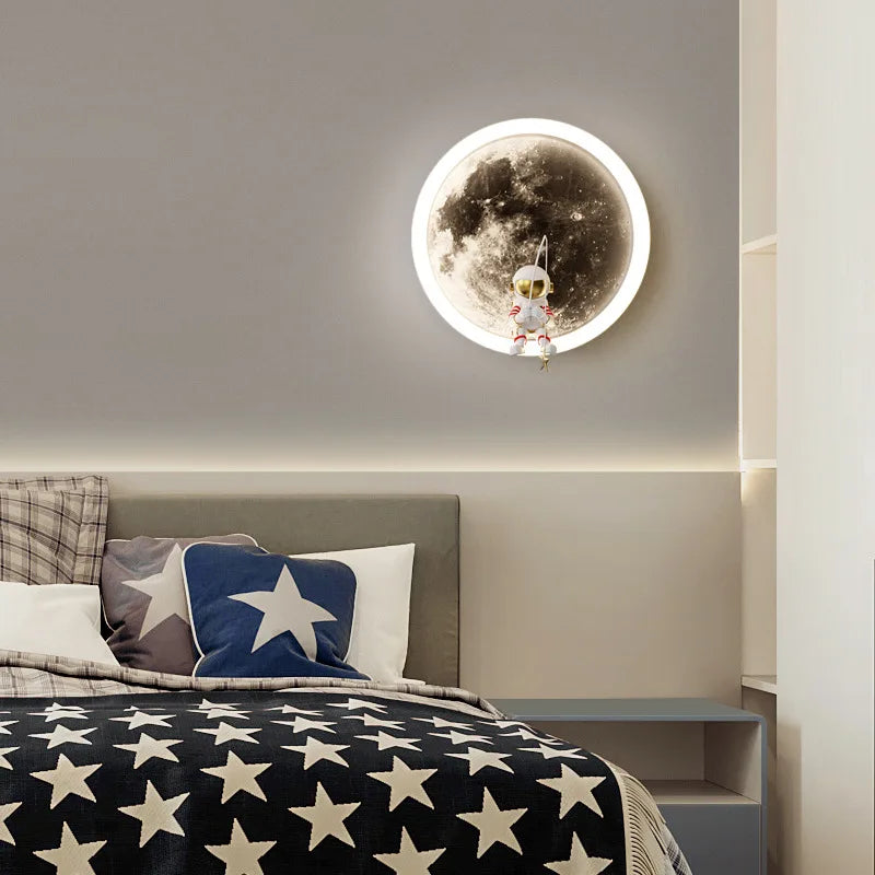 Cosmic LED Moon Wall Lamp With Soft Glow - Luxicro