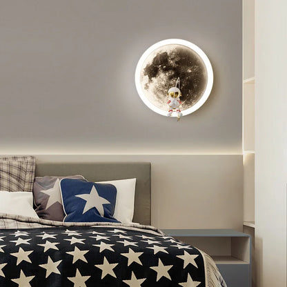 Cosmic LED Moon Wall Lamp With Soft Glow - Luxicro