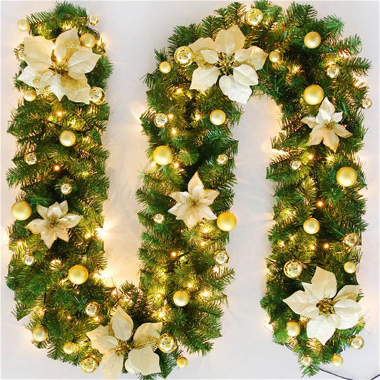 Bright Outdoor Christmas Fairy Light Garland 2.7m - Luxicro