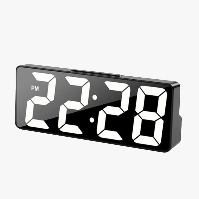 Compact LED Clock with Temperature and Dimmable Light