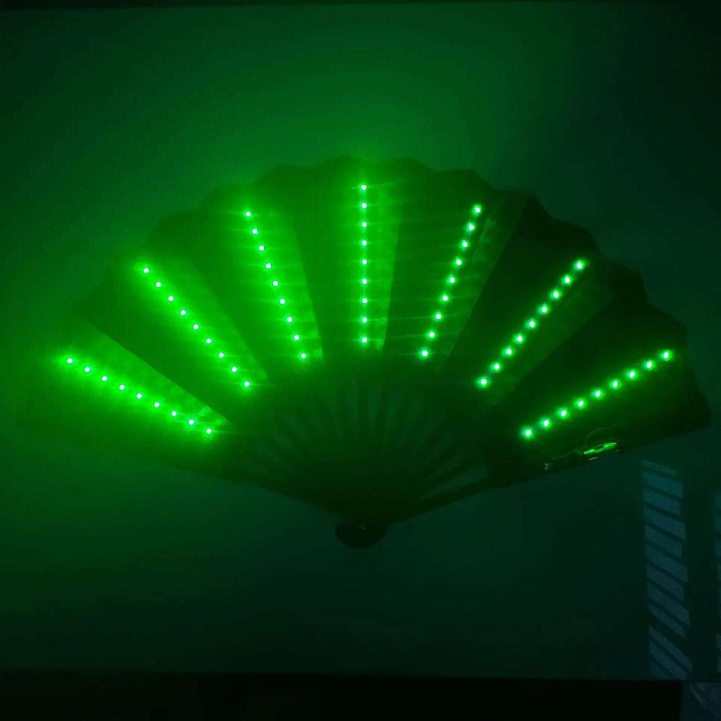 Portable Glow Fan with LED Lights for Raves and Parties - Luxicro