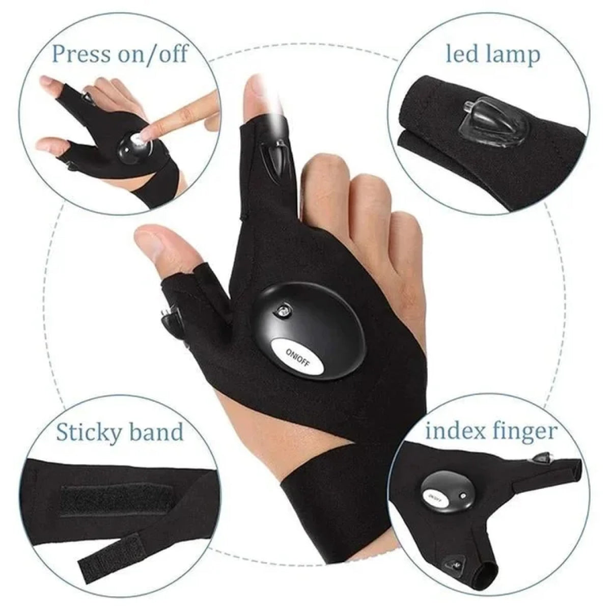 Waterproof LED Cycling Gloves for Outdoor Activities