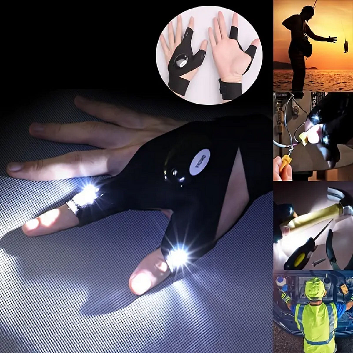 Waterproof LED Cycling Gloves for Outdoor Activities - Luxicro