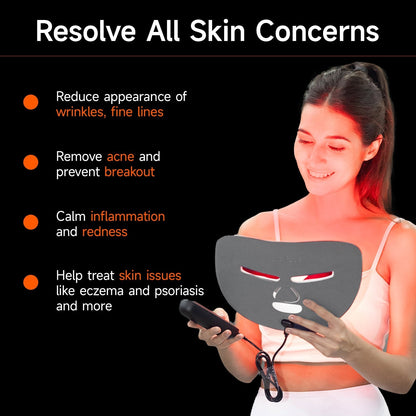 Advanced LED Face Mask for Acne and Anti Aging Skin Care