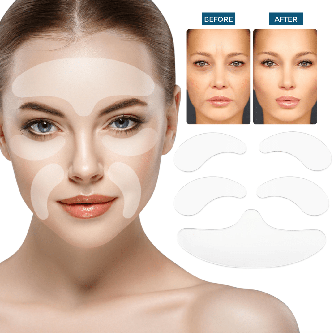 Wrinkle Reducing Silicone Face And Body Patches Set