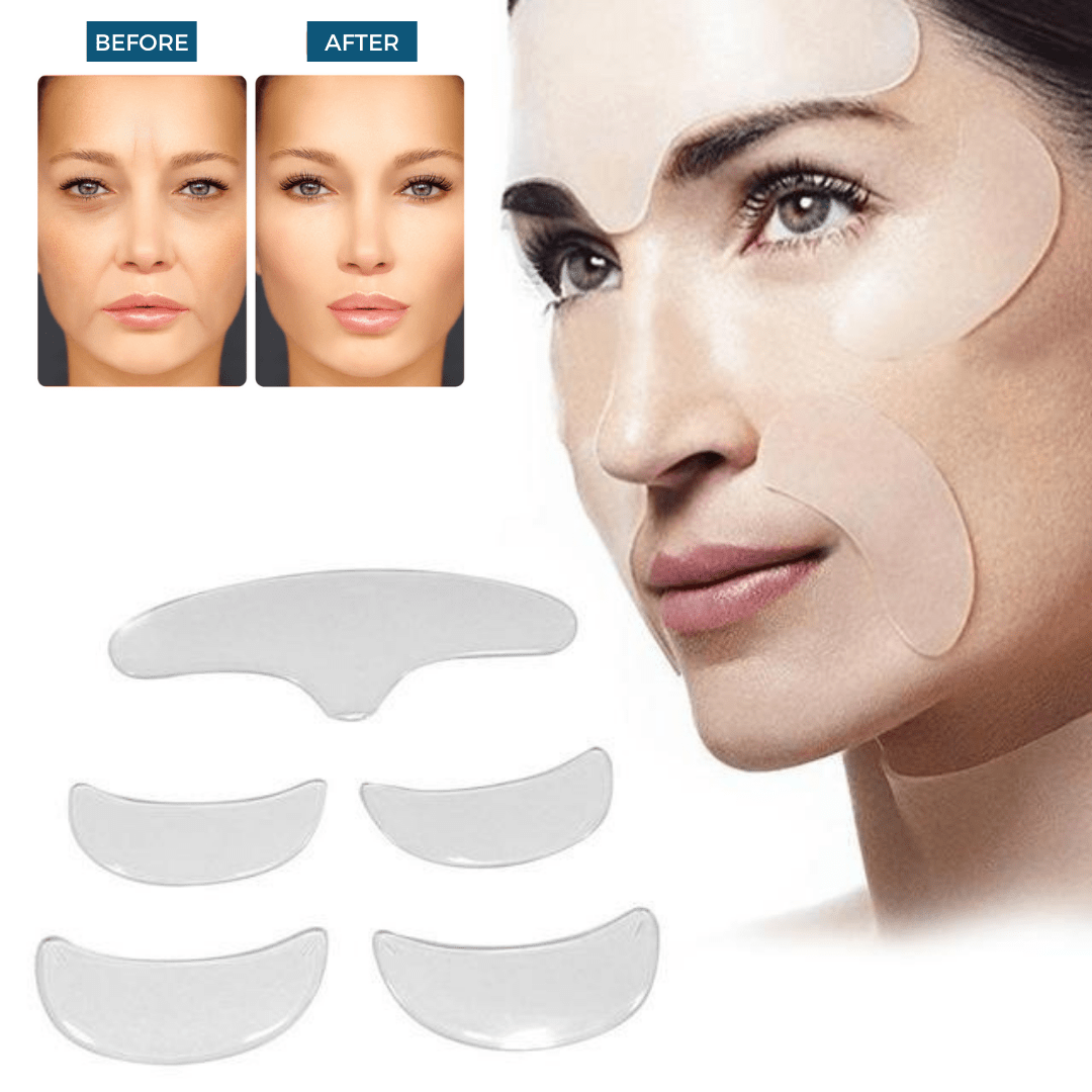Wrinkle Reducing Silicone Face And Body Patches Set