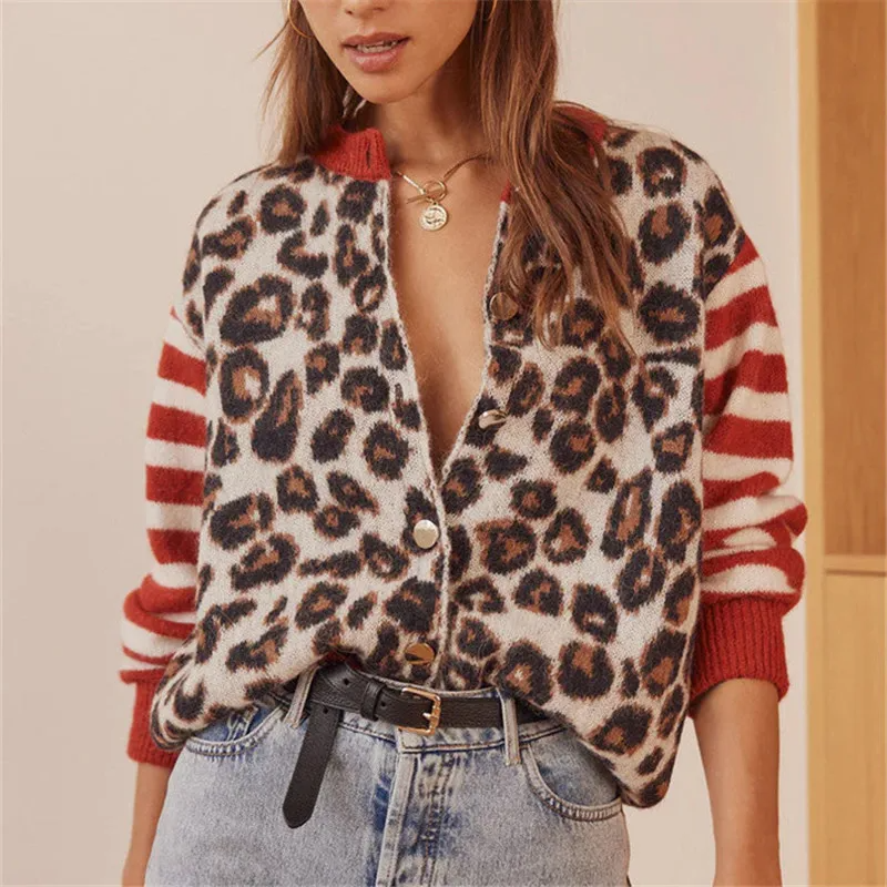 Cozy Oversized Women's Cardigan - Chunky Knit, Button Front - Luxicro