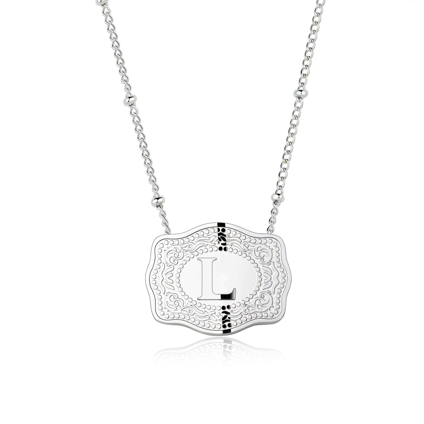Dainty Monogram Pendant Necklace With Charm