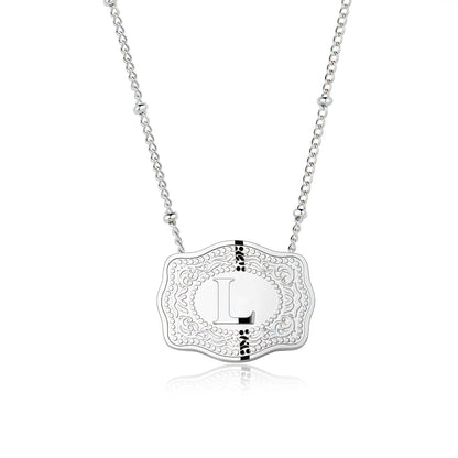 Dainty Monogram Pendant Necklace With Charm