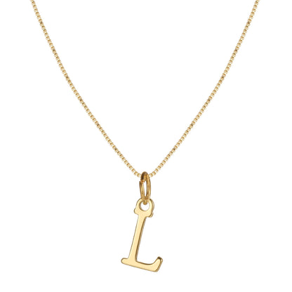 Classic 14k Gold Monogram Pendant Necklace