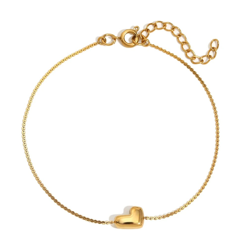 Dainty Personalized Letter Charm Bangle