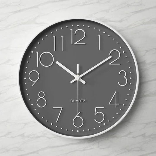 Big Clear Wall Clock - Simple Modern Office Decor - Luxicro