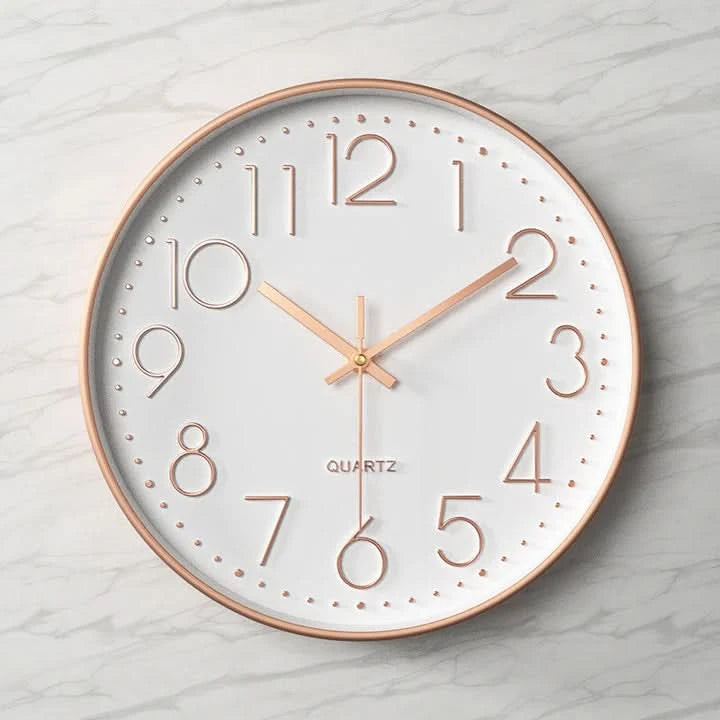 Big Clear Wall Clock - Simple Modern Office Decor