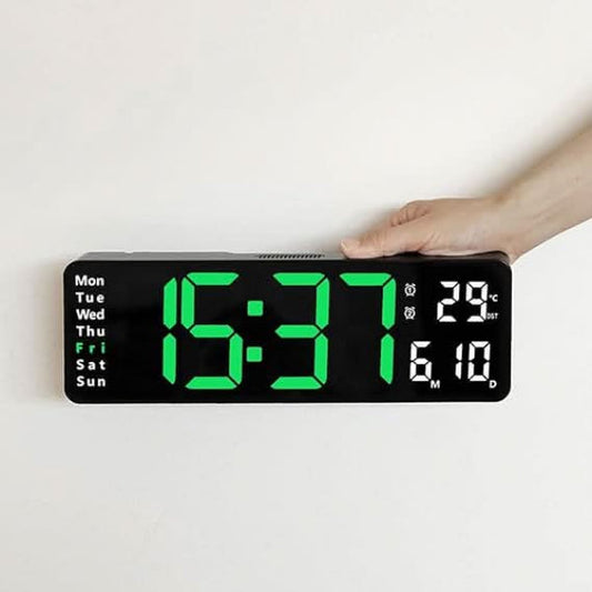Big LED Clock with Nightlight and Dimmable Display - Luxicro