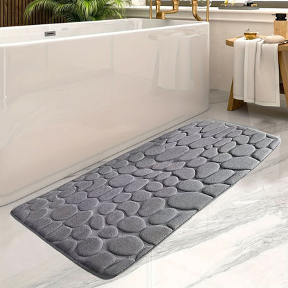 Soft Anti-Slip Bathroom Mat with Classic Stripe Pattern - Luxicro