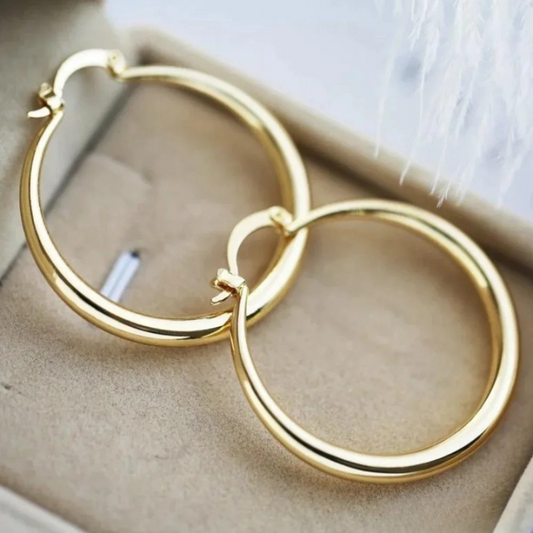 Big Gold Hoop Earrings - Luxicro