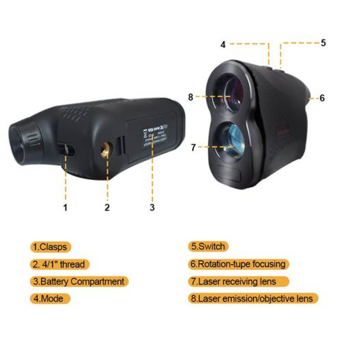 Precise Golf Laser Rangefinder 600m Distance Meter