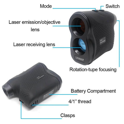 Precise Golf Laser Rangefinder 600m Distance Meter