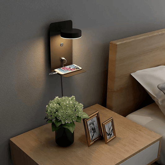 Compact Wireless Charging Nightstand Lamp - Luxicro
