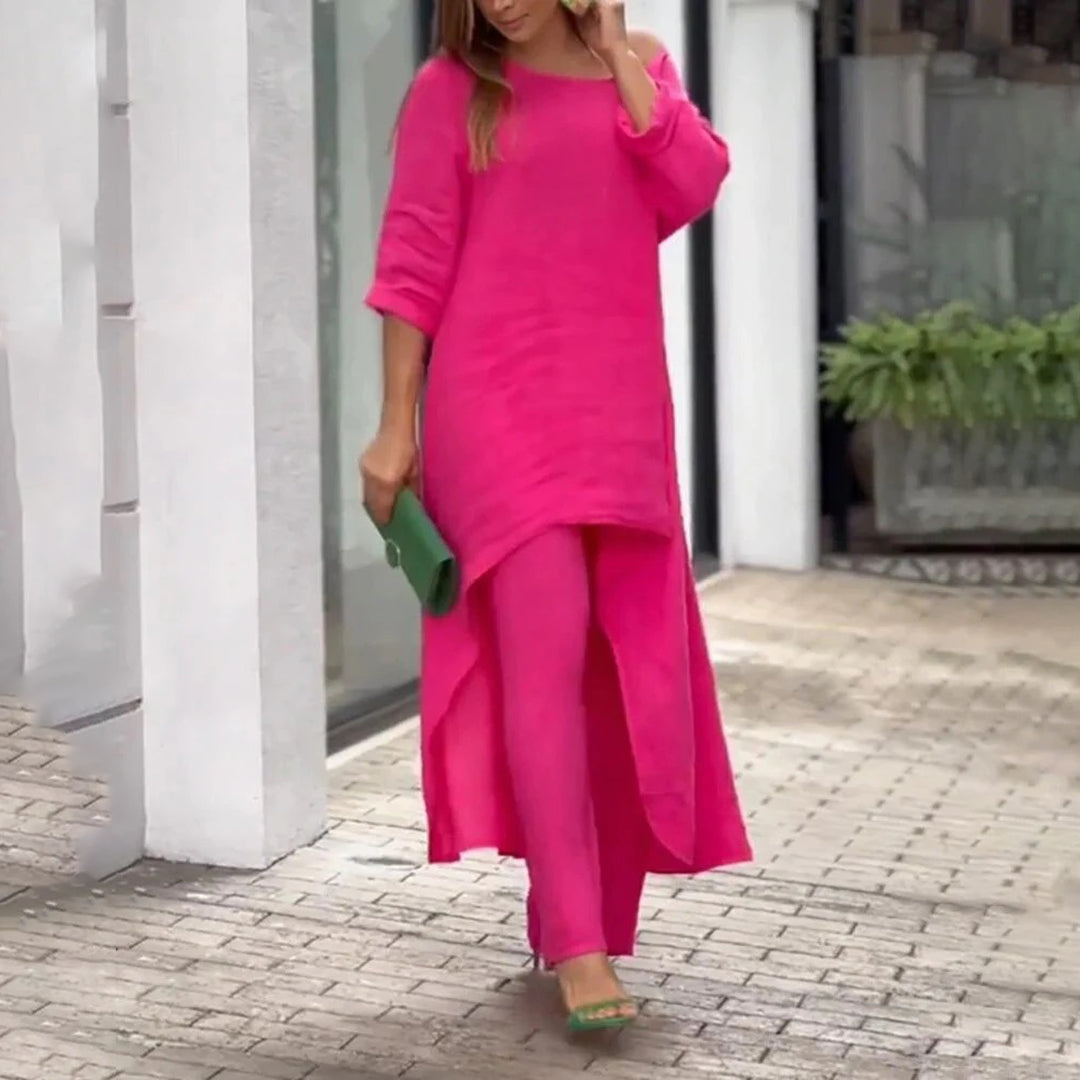 Breathable Summer Women's 2 Piece Linen Set