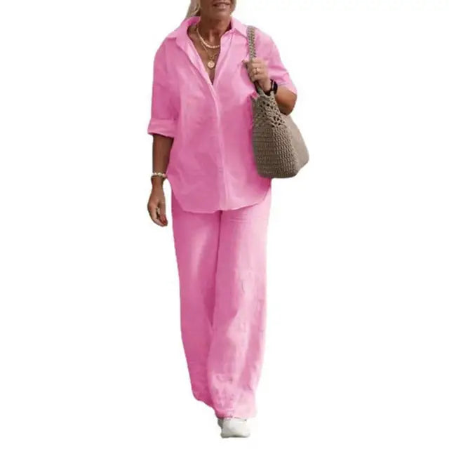Classic Linen Pantsuit for Women