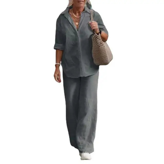Classic Linen Pantsuit for Women