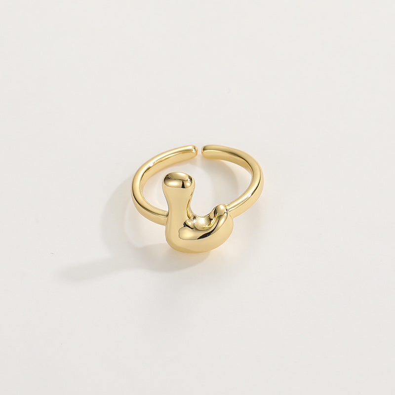 Stylish Monogram Letter Ring