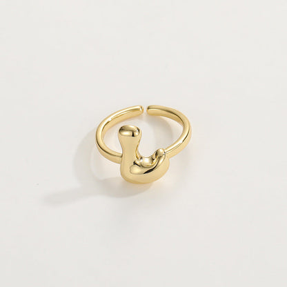 Stylish Monogram Letter Ring