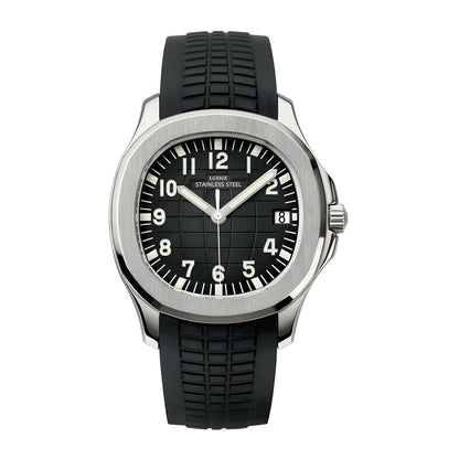 41mm Casual Sports Watch - Round Case, Rubber Strap