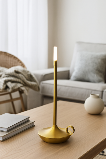 Simple LED Table Lamp - Rechargeable Dimmable Warm Light