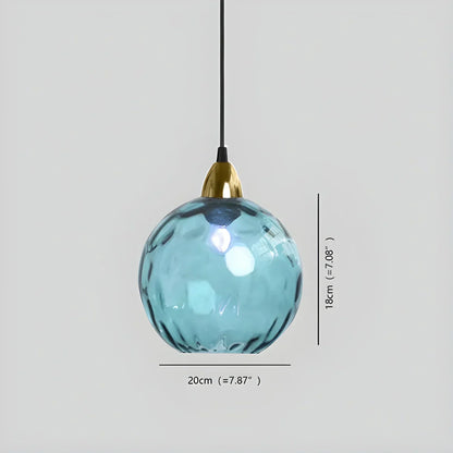 Vibrant Glass Globe Ceiling Light Fixture