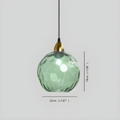Vibrant Glass Globe Ceiling Light Fixture