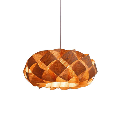 Rustic Wooden Metal Hanging Lamp with Soft Light