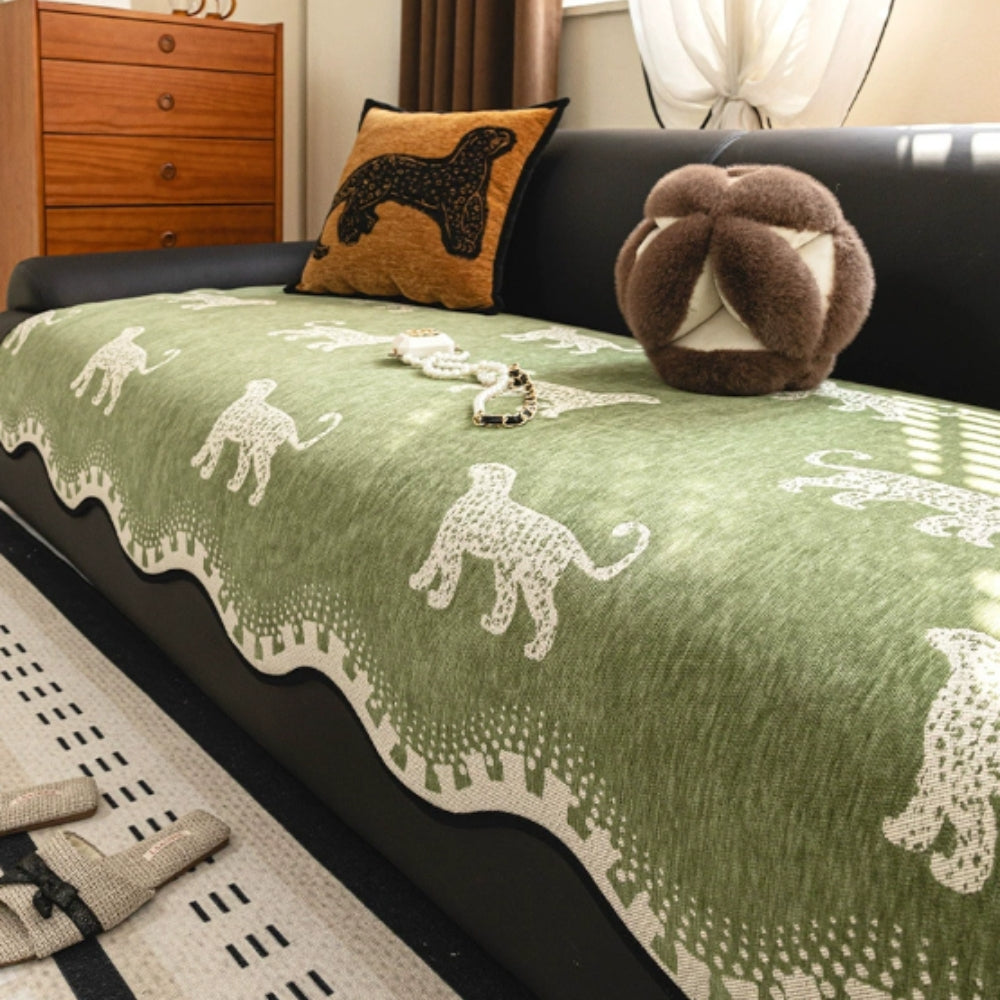 Stylish Furry Grip Sofa Protector