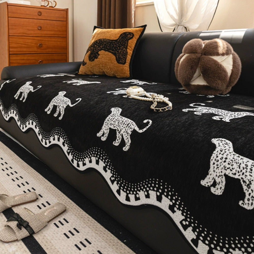 Stylish Furry Grip Sofa Protector