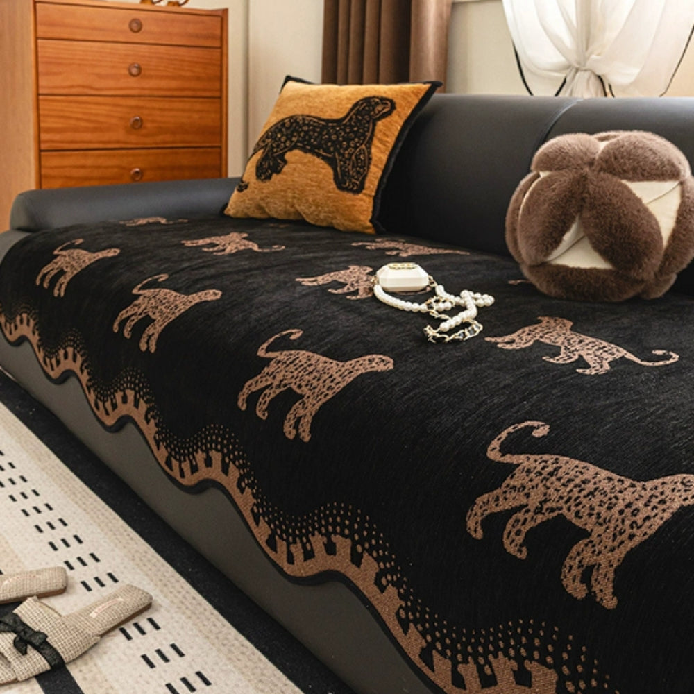 Stylish Furry Grip Sofa Protector