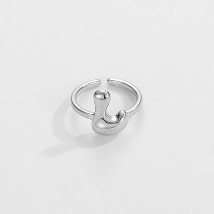 Stylish Monogram Letter Ring