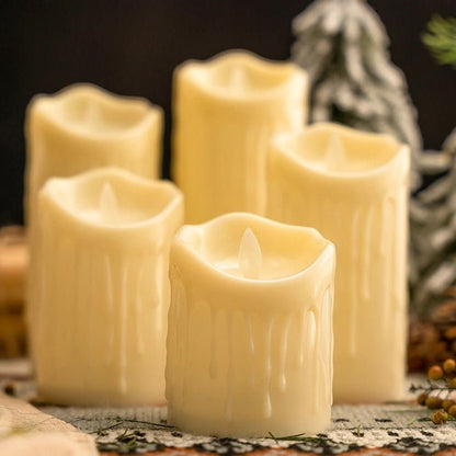 Classic Flickering White LED Candles
