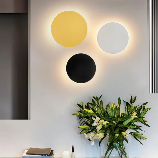 Contemporary Circular LED Wall Lamp Low Energy Indoor Light - Luxicro