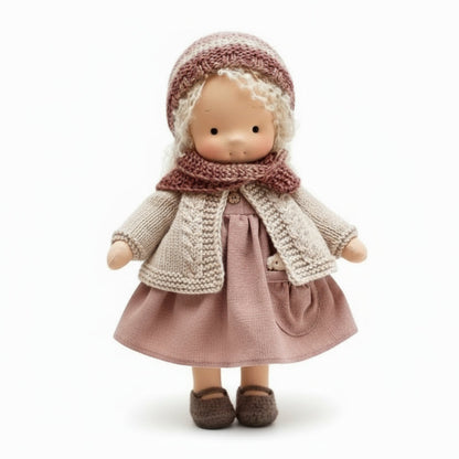 Soft Handmade Waldorf Doll for Kids Creative Play