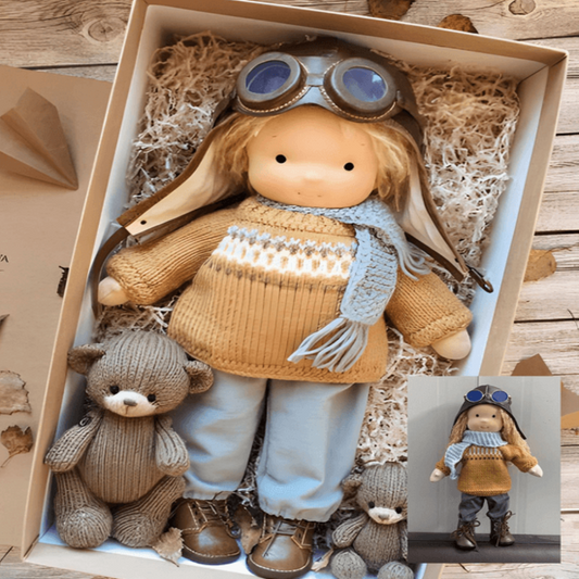 Cuddly Handmade Plush Doll Toy for Children - Luxicro