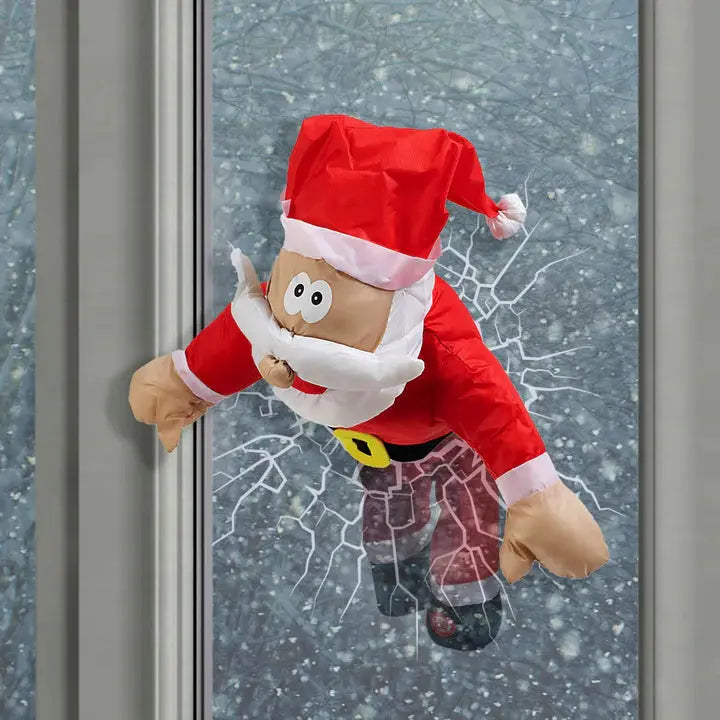 Fun Animated Santa Window Decor