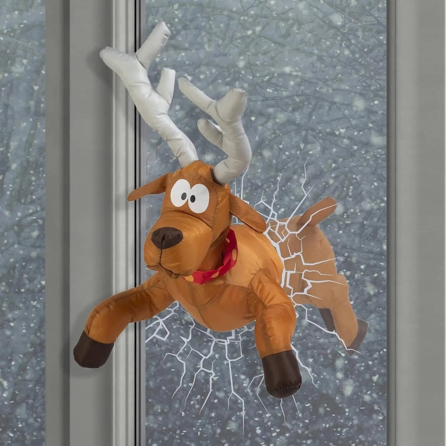 Fun Animated Santa Window Decor