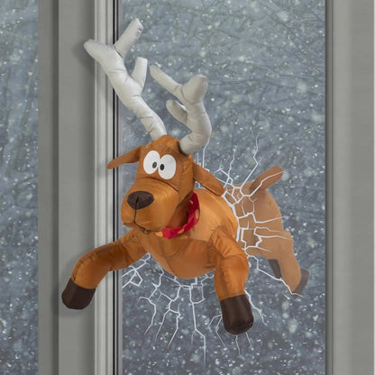 Fun Animated Santa Window Decor