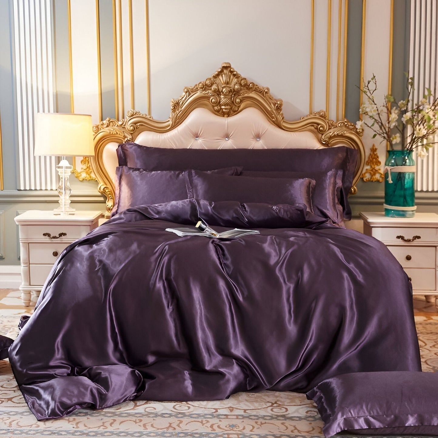 Luxurious Smooth Silk Bed Sheet Set