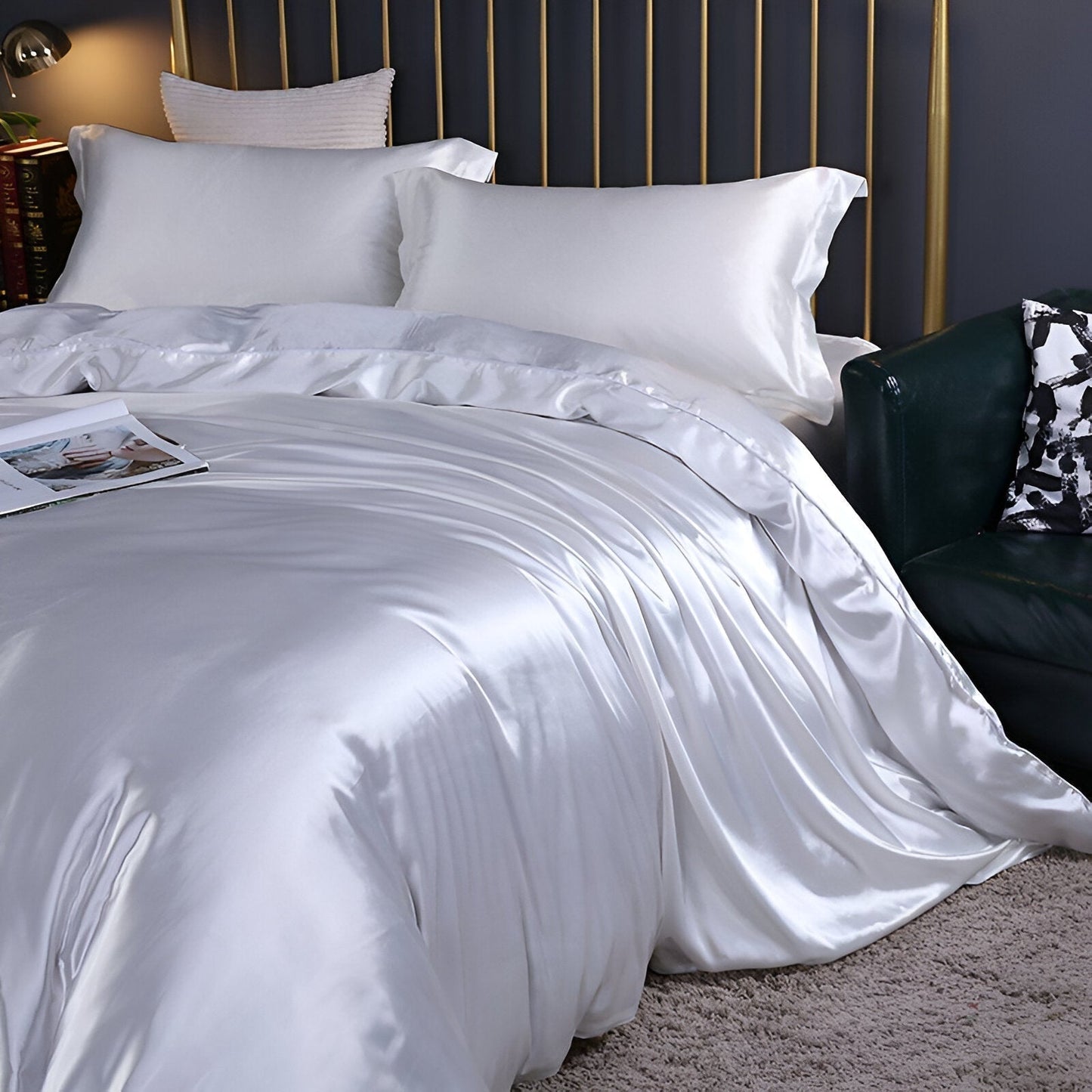 Luxurious Smooth Silk Bed Sheet Set