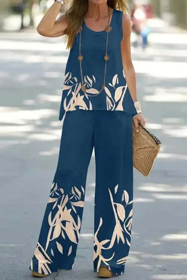 Chic Floral Two Piece Outfit for Women - Luxicro