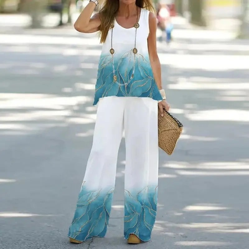 Chic Floral Two Piece Outfit for Women