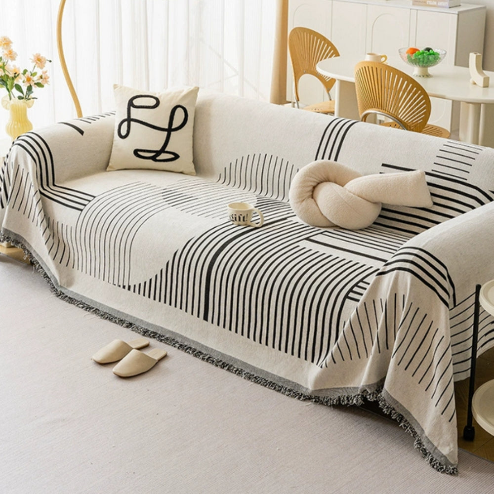 Plush Winter Fleece Sofa Throw Cover